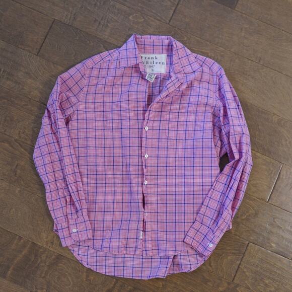 Frank & Eileen Italian Cotton Plaid Eileen Relaxed Button-Up Shirt Size Small - Picture 1 of 8